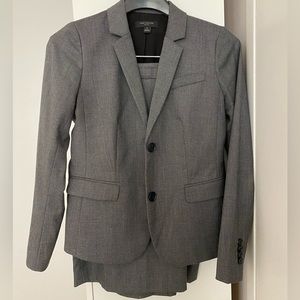 Gray suit jacket